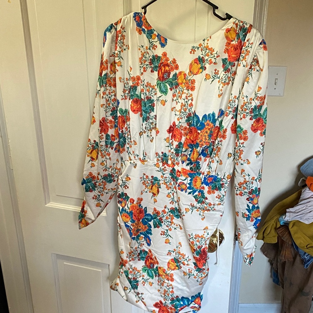 For Love And Lemons Multicolor Floral Long Sleeve Dress